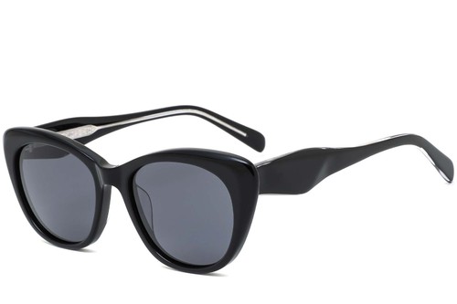 Butterfly Black Acetate Sunglasses #BS0420-0202