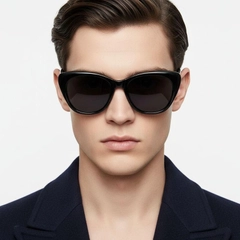 Gafas de sol de acetato negro con forma de mariposa #BS0420-0202