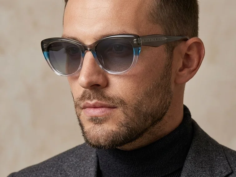 Butterfly Green Acetate Sunglasses #BS0420-0203