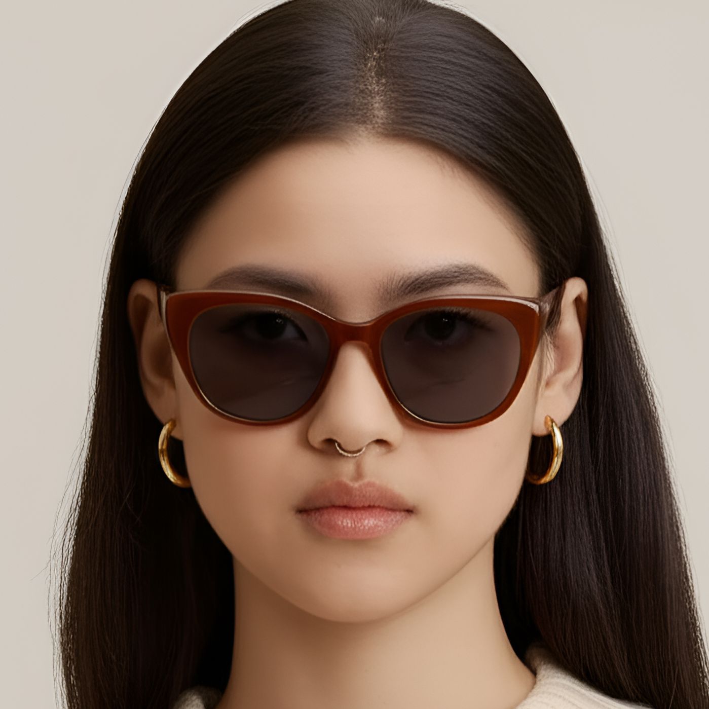 Butterfly Brown Acetate Sunglasses #BS0420-0204