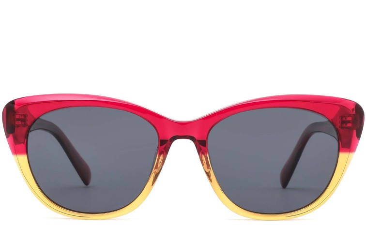 Schmetterlings-rote Acetat-Sonnenbrille #BS0420-0205