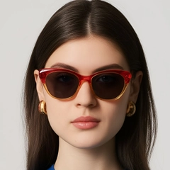 Butterfly Red Acetate Sunglasses #BS0420-0205