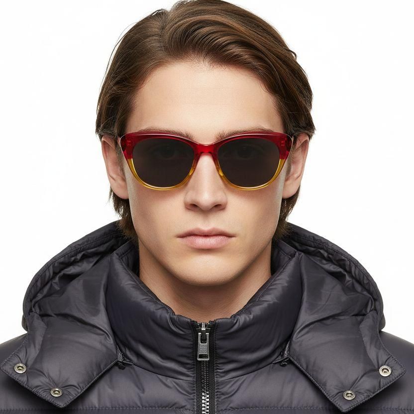 Butterfly Red Acetate Sunglasses #BS0420-0205