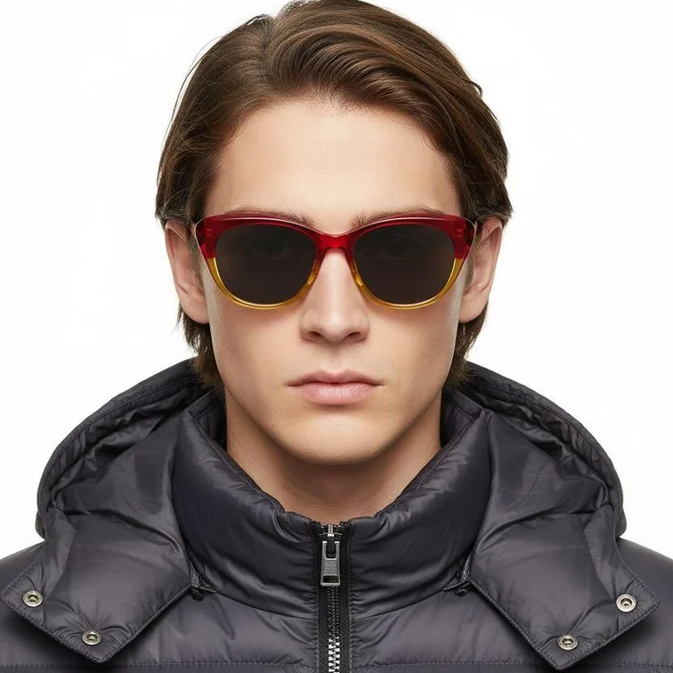 Butterfly Red Acetate Sunglasses #BS0420-0205