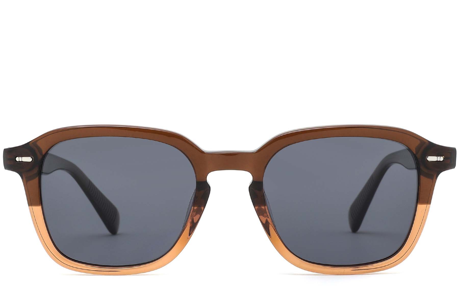 Rectangular Brown Acetate Sunglasses #BS0420-0209