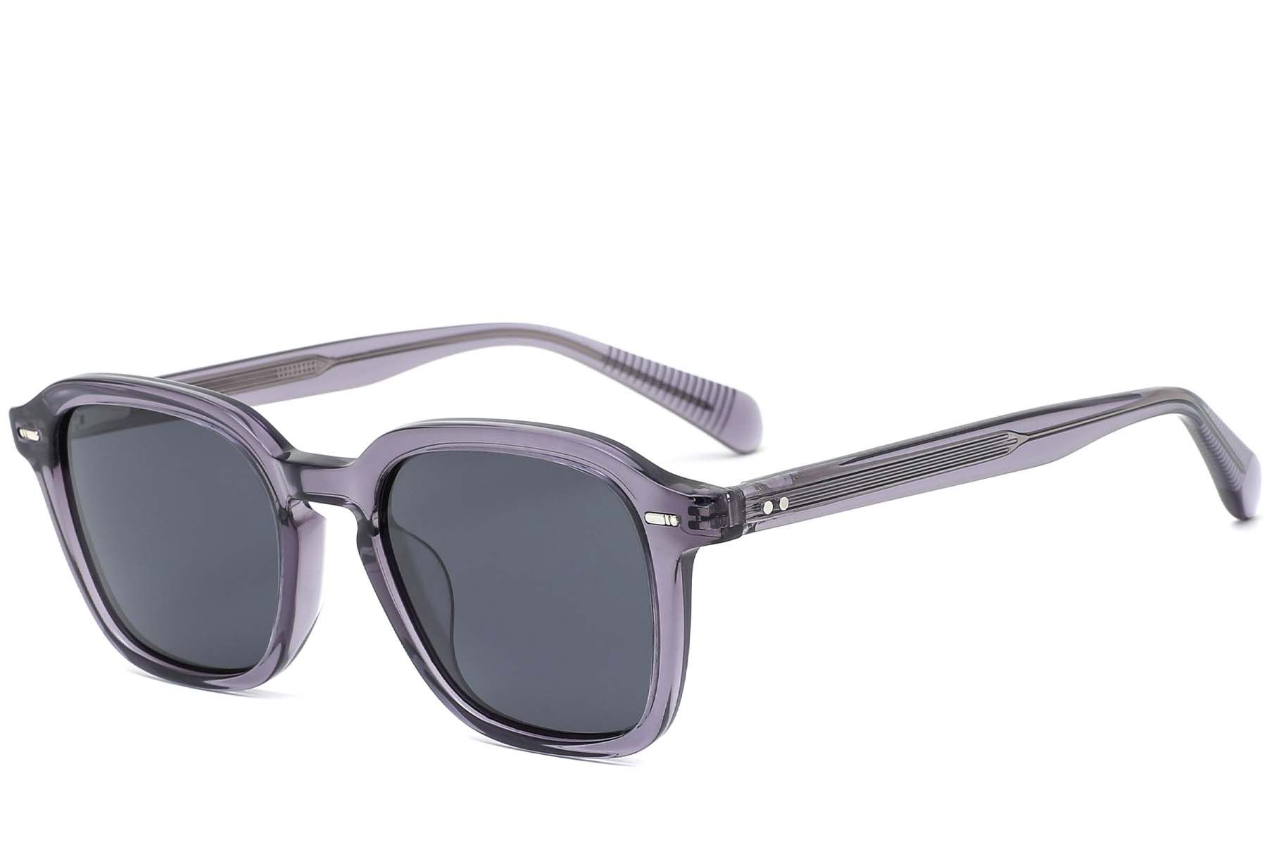 Rectangular Purple Acetate Sunglasses #BS0420-0211
