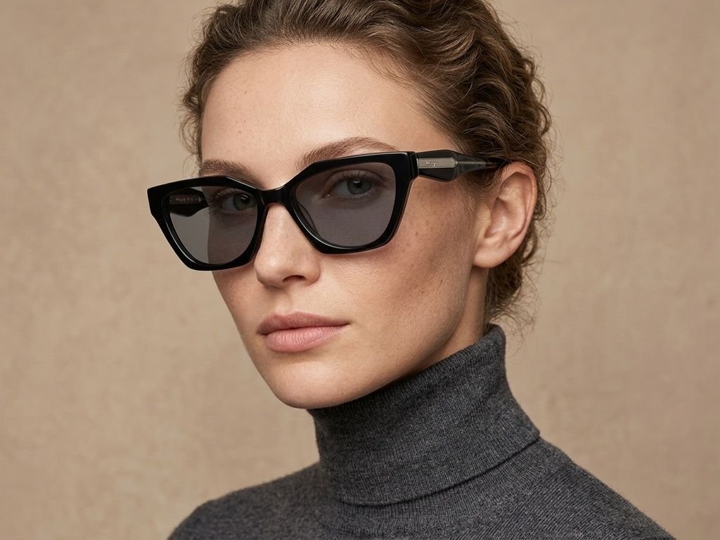 Butterfly Black Acetate Sunglasses #BS0420-0212