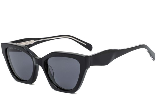 Butterfly Black Acetate Sunglasses #BS0420-0212