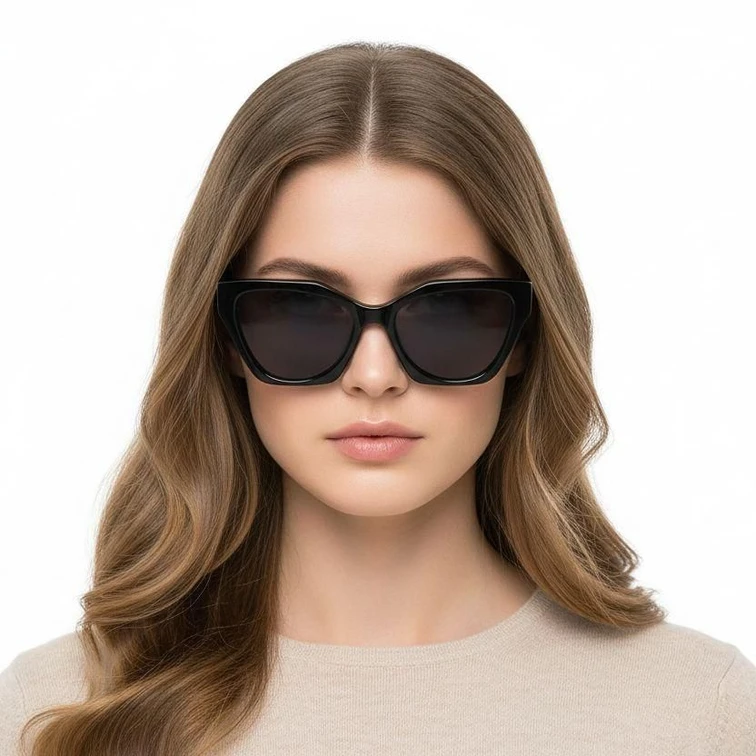 Butterfly Black Acetate Sunglasses #BS0420-0212