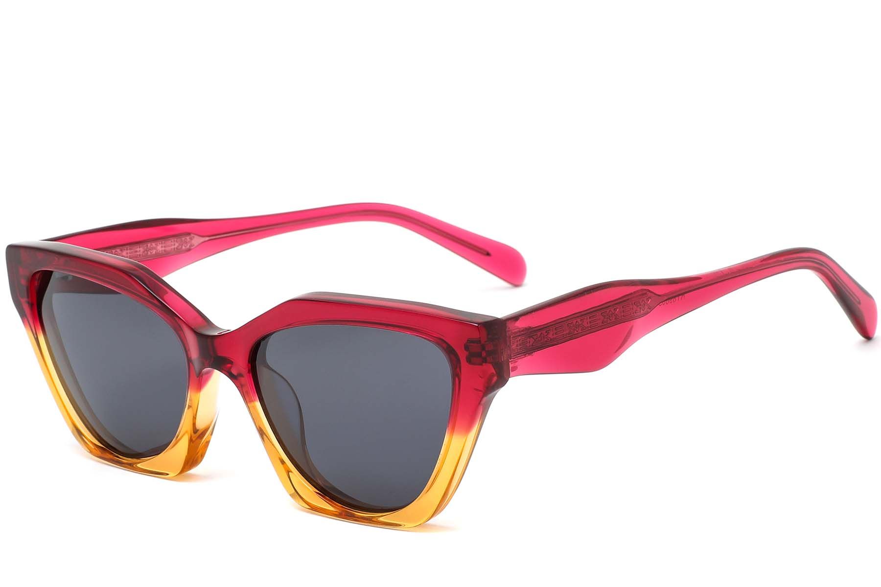 Butterfly Red Acetate Sunglasses #BS0420-0215
