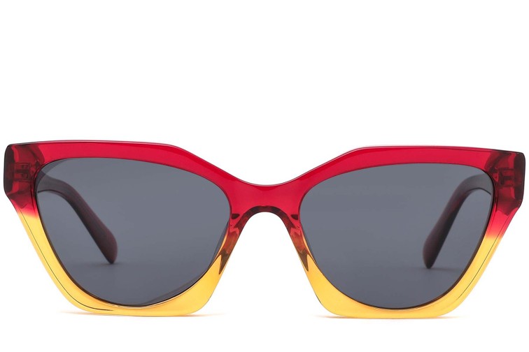 Schmetterlings-rote Acetat-Sonnenbrille #BS0420-0215