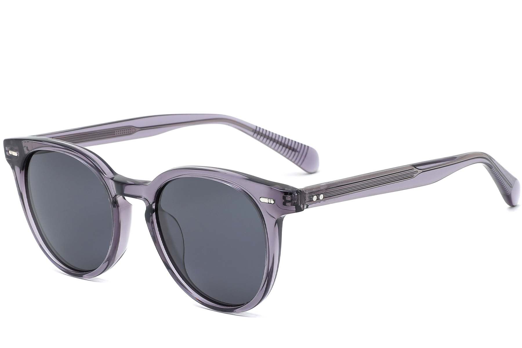 Round Purple Acetate Sunglasses #BS0420-0221