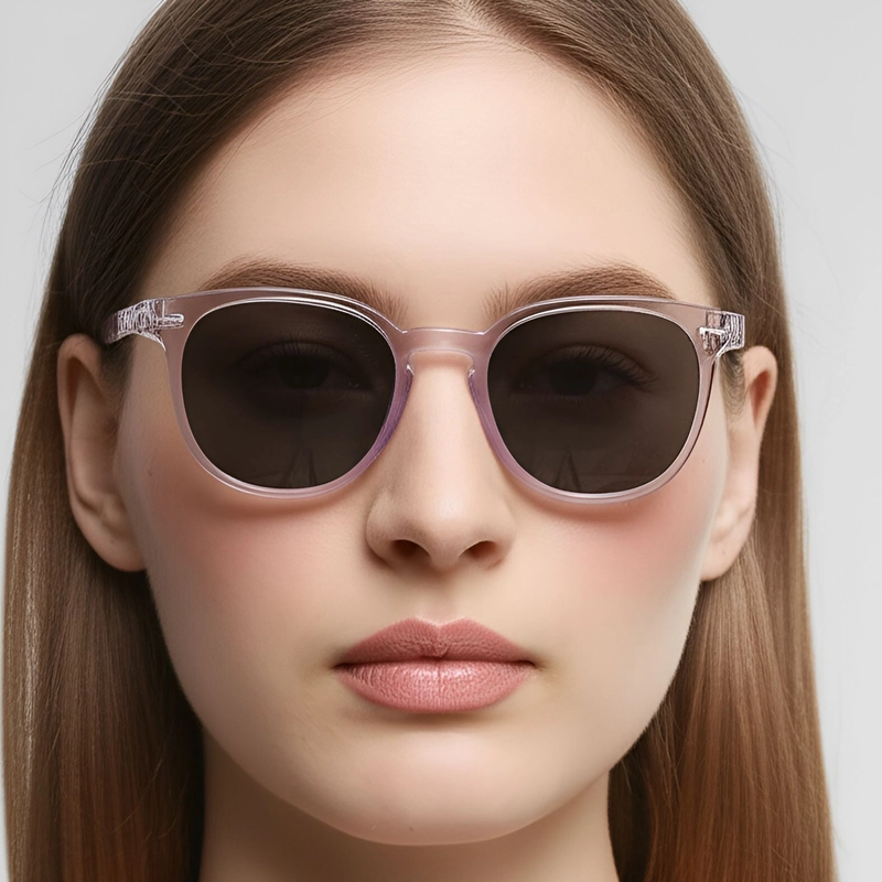 Round Transparent Acetate Sunglasses #BS0420-0223