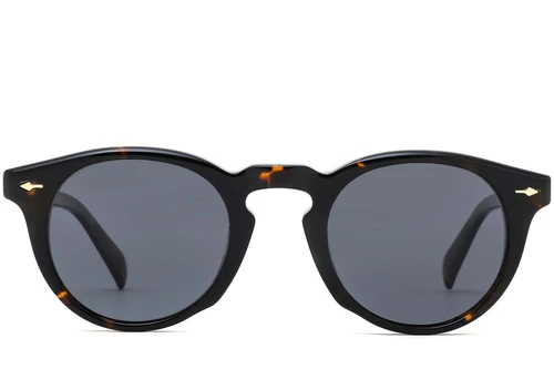 Round Tortoiseshell Acetate Sunglasses #BS0420-0224