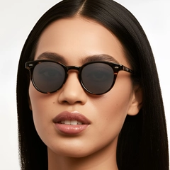 Round Tortoiseshell Acetate Sunglasses #BS0420-0224