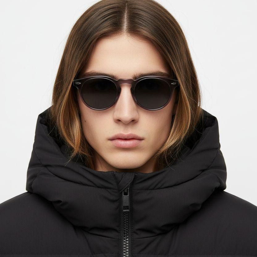 Round Purple Acetate Sunglasses #BS0420-0226