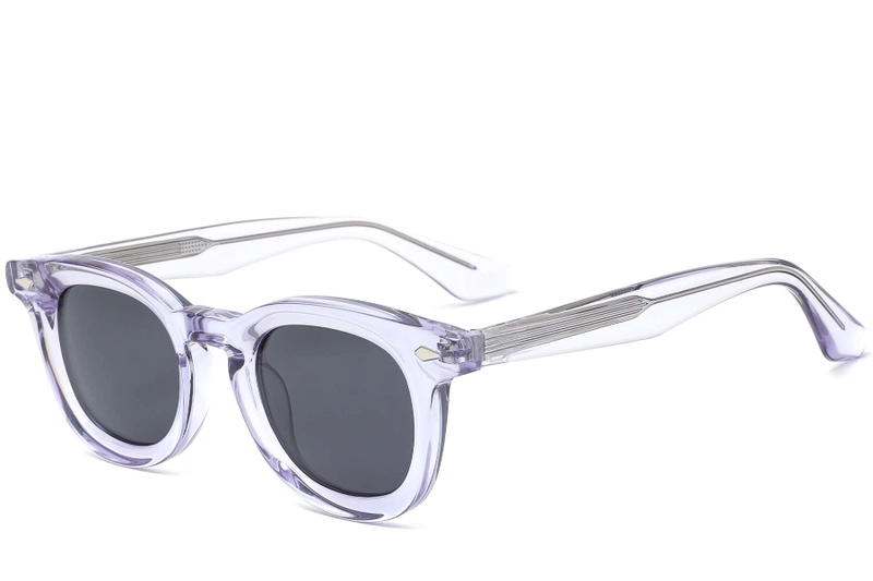 Round Transparent Acetate Sunglasses #BS0420-0228