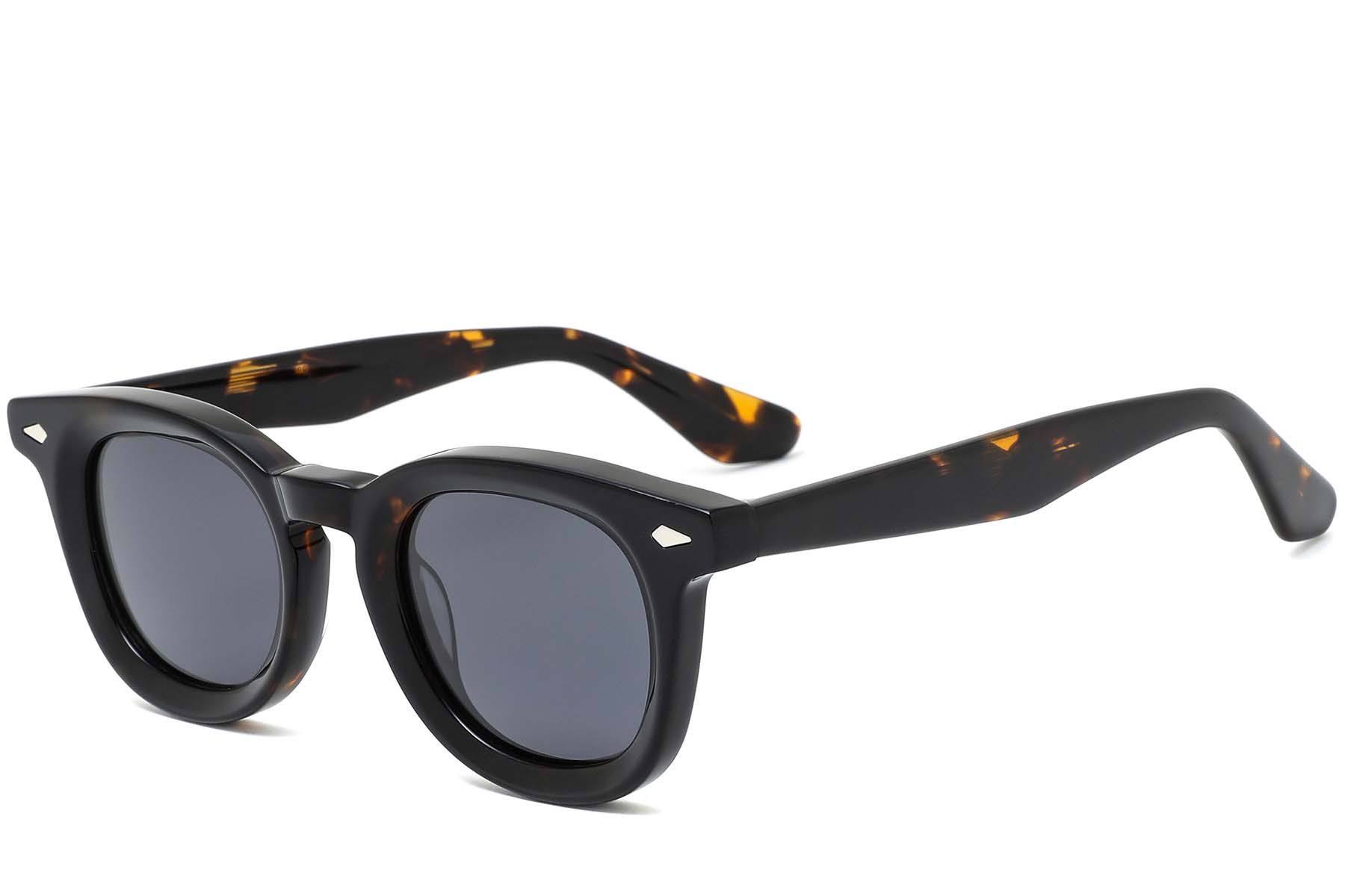Round Tortoiseshell Acetate Sunglasses #BS0420-0229