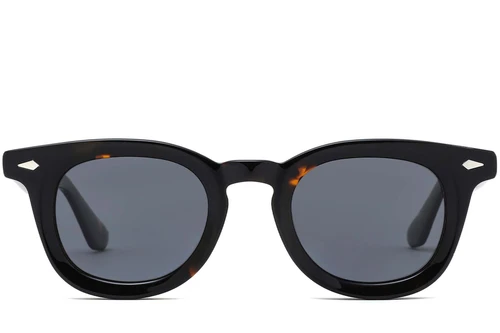 Round Tortoiseshell Acetate Sunglasses #BS0420-0229