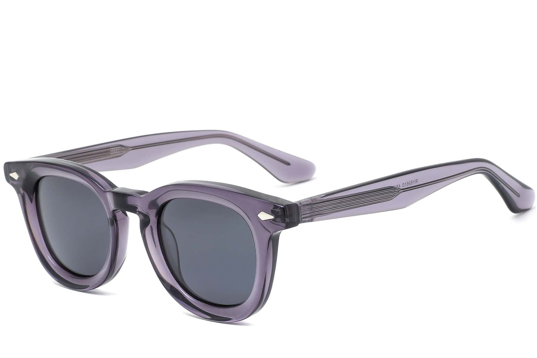 Round Purple Acetate Sunglasses #BS0420-0231