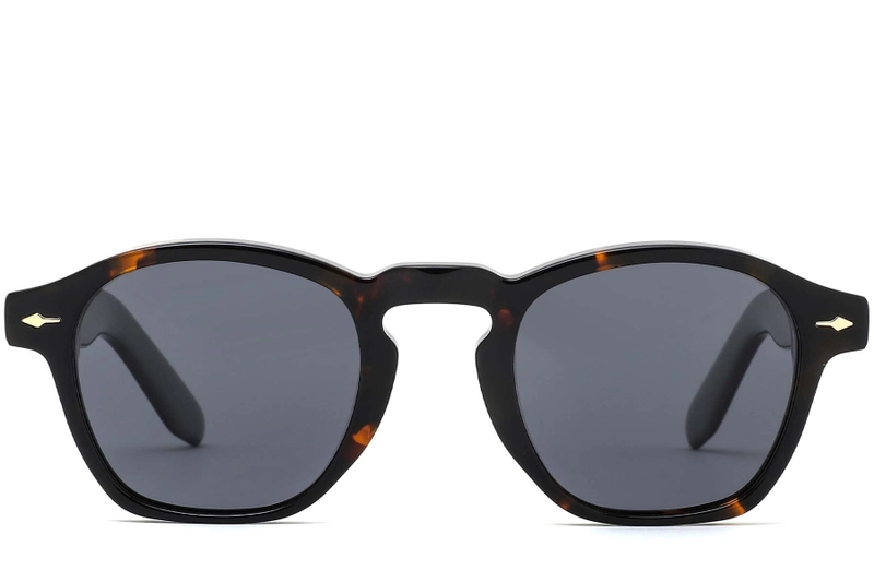 Rectangular Tortoiseshell Acetate Sunglasses #BS0420-0234