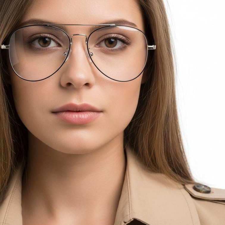 Aviator Black Metal Glasses #BS0420-0238