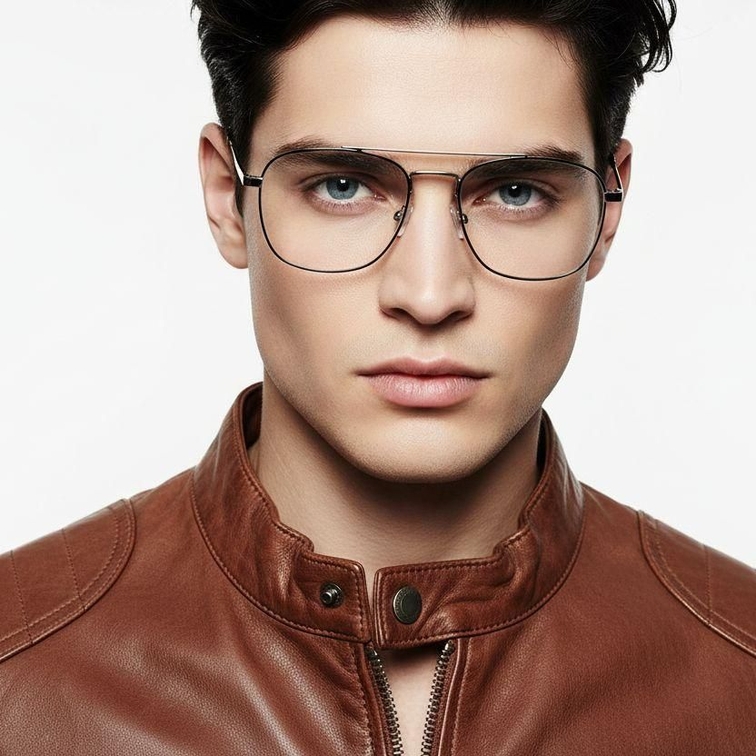 Lunettes aviateur en métal argenté #BS0420-0241