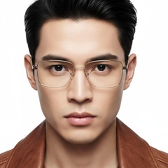 Vasos rectangulares de metal dorado #BS0420-0247