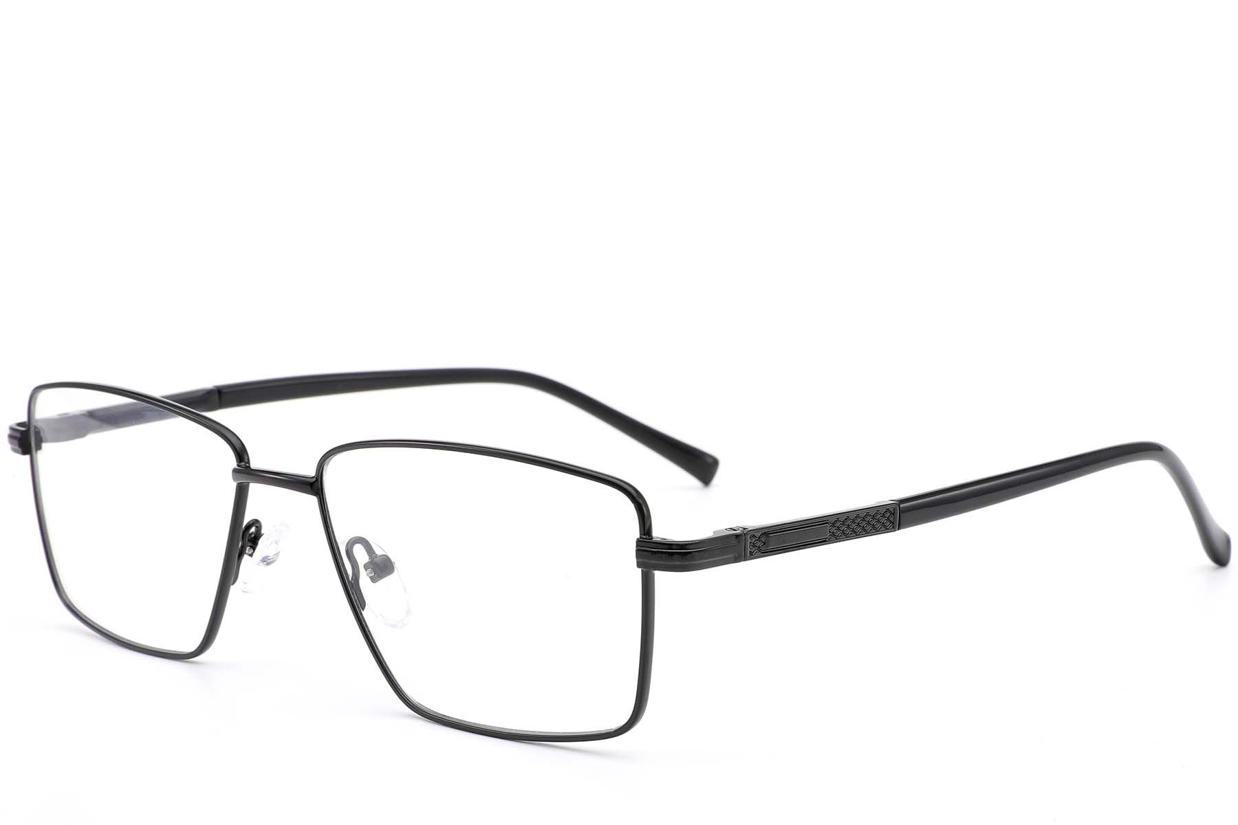 Rectangular Black Metal Glasses #BS0420-0250
