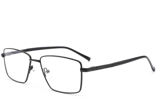 Gafas rectangulares de metal negro #BS0420-0250