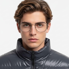 Rectangular Silver Metal Glasses #BS0420-0252