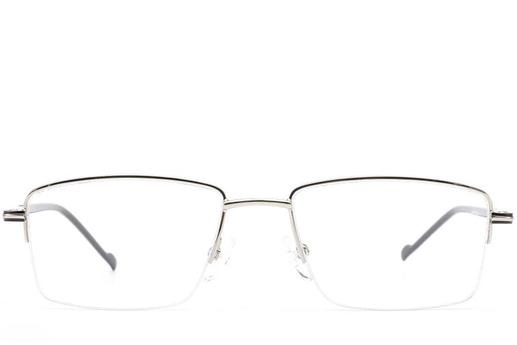 Gafas de metal gris semi al aire #BS0420-0257