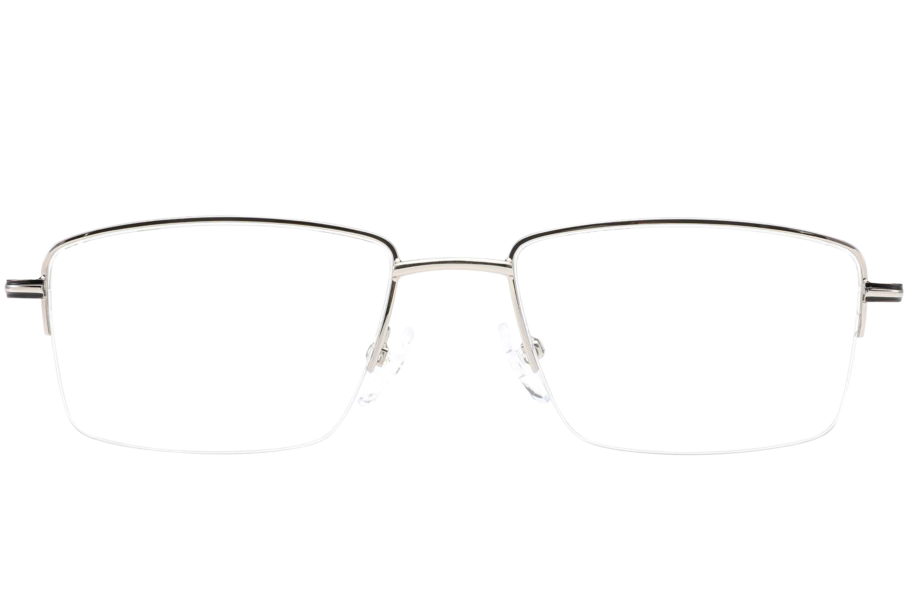 Semi-rimless Grey Metal Glasses #BS0420-0257 Optics