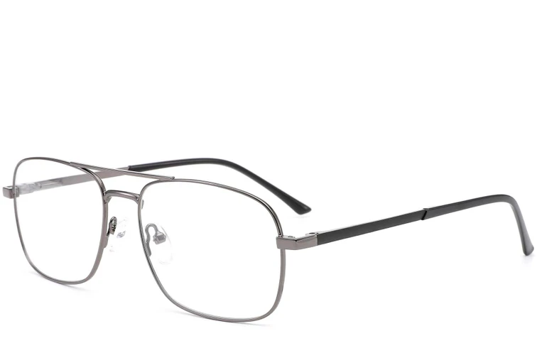 Pilotenbrille aus grauem Metall #BS0420-0261