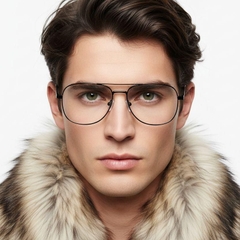 Aviator Black Metal Glasses #BS0420-0262