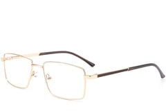 Rectangular Golden Metal Glasses #BS0420-0263