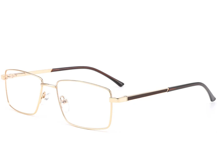 Rechteckige goldene Metallbrille #BS0420-0263