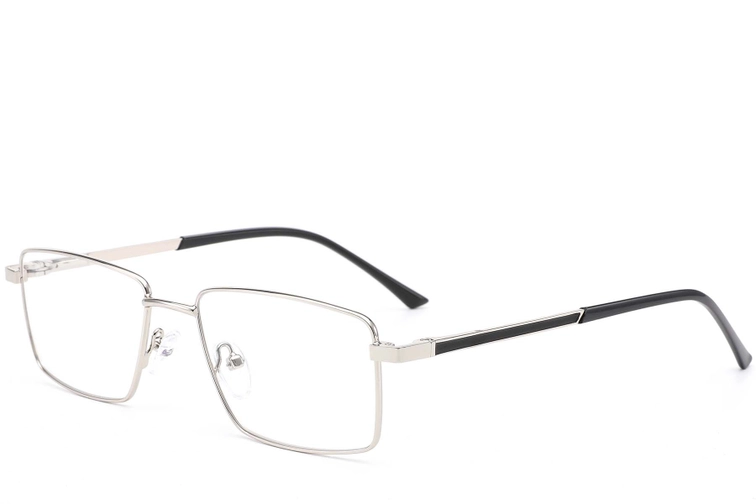 Rectangular Silver Metal Glasses #BS0420-0264