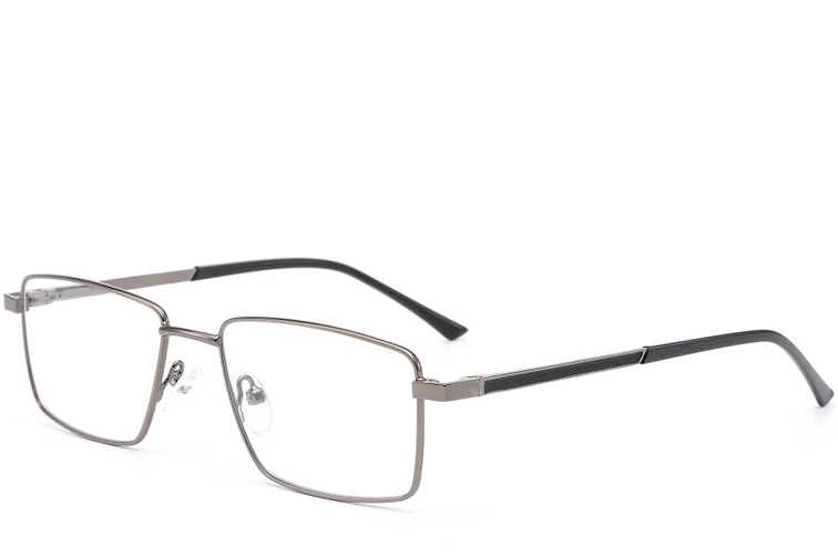 Rechteckige graue Metallbrille #BS0420-0265