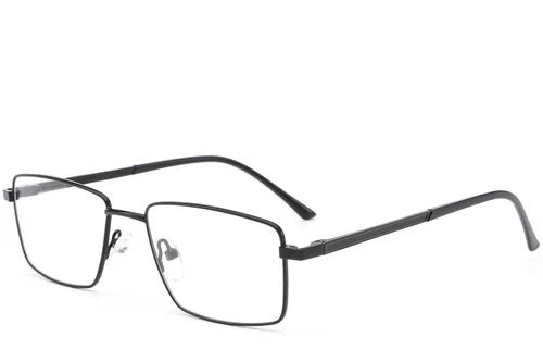Lunettes rectangulaires en métal noir #BS0420-0266