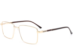 Rectangular Golden Metal Glasses #BS0420-0267