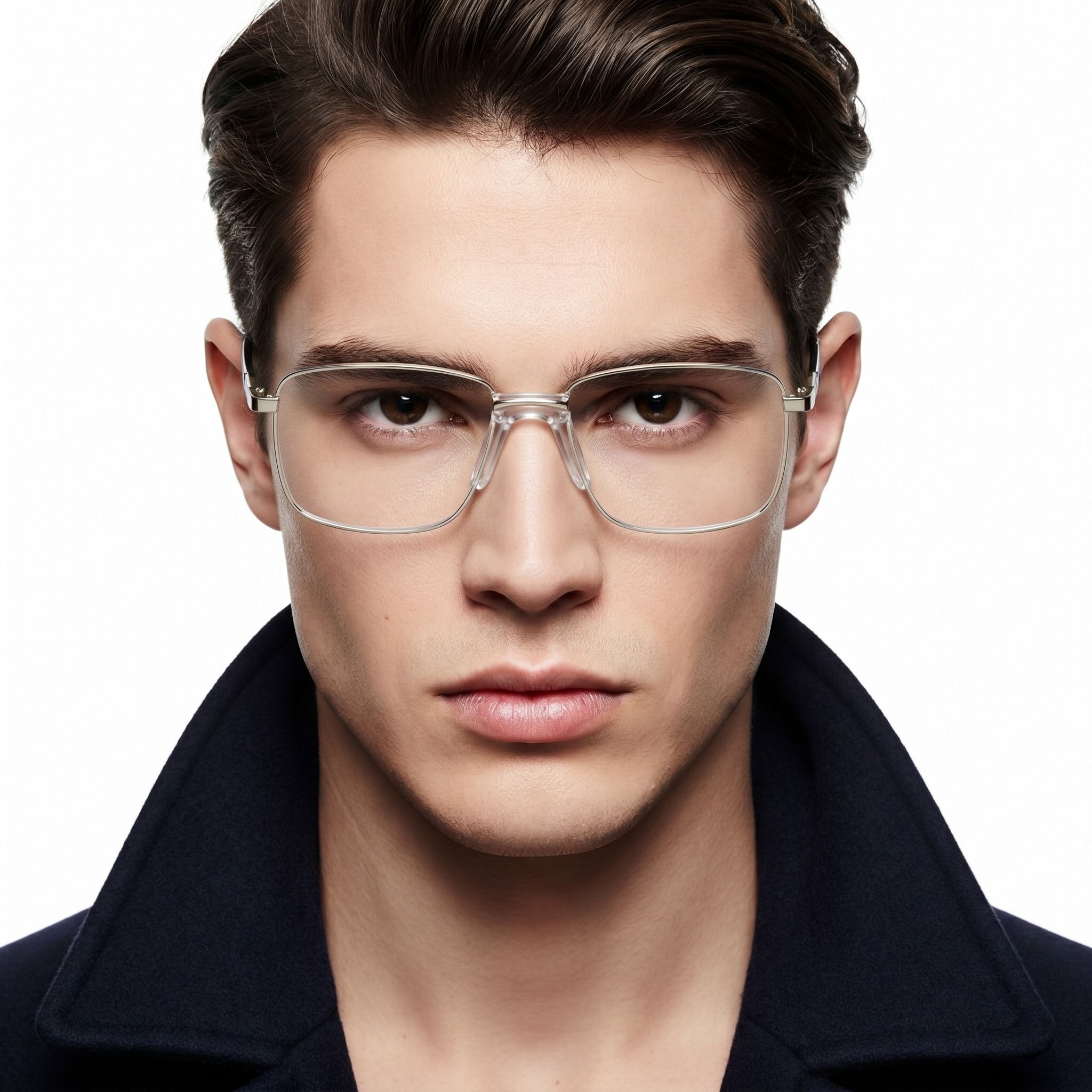 Bicchieri rettangolari in metallo argentato #BS0420-0268