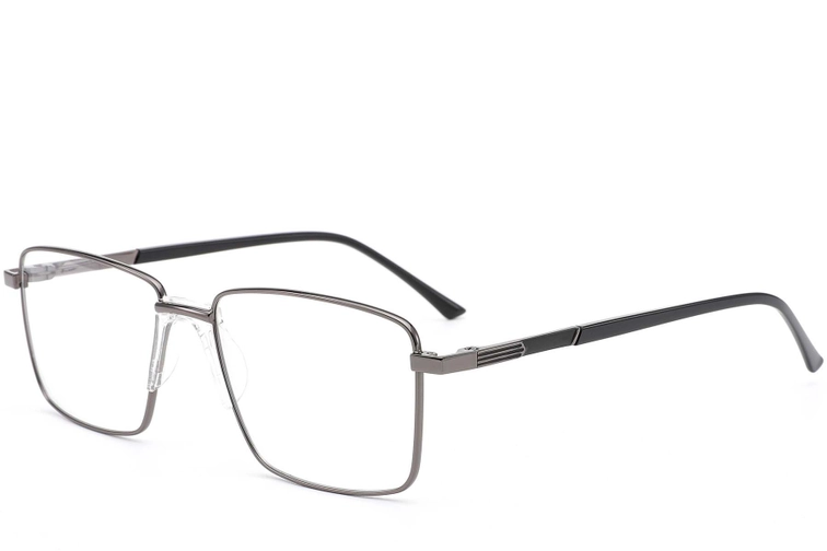 Rectangular Grey Metal Glasses #BS0420-0269