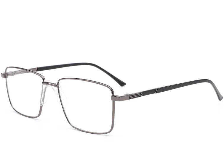 Rectangular Grey Metal Glasses #BS0420-0269
