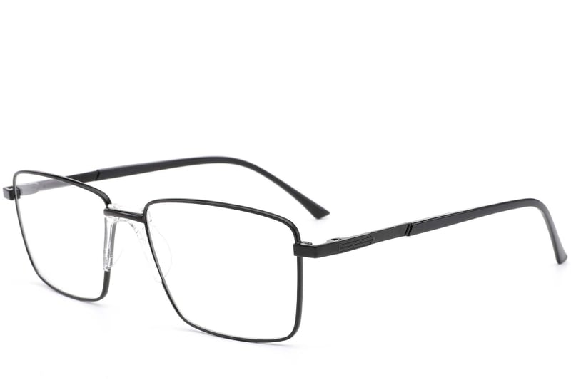 Rectangular Black Metal Glasses #BS0420-0270