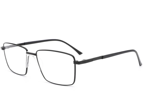 Lunettes rectangulaires en métal noir #BS0420-0270