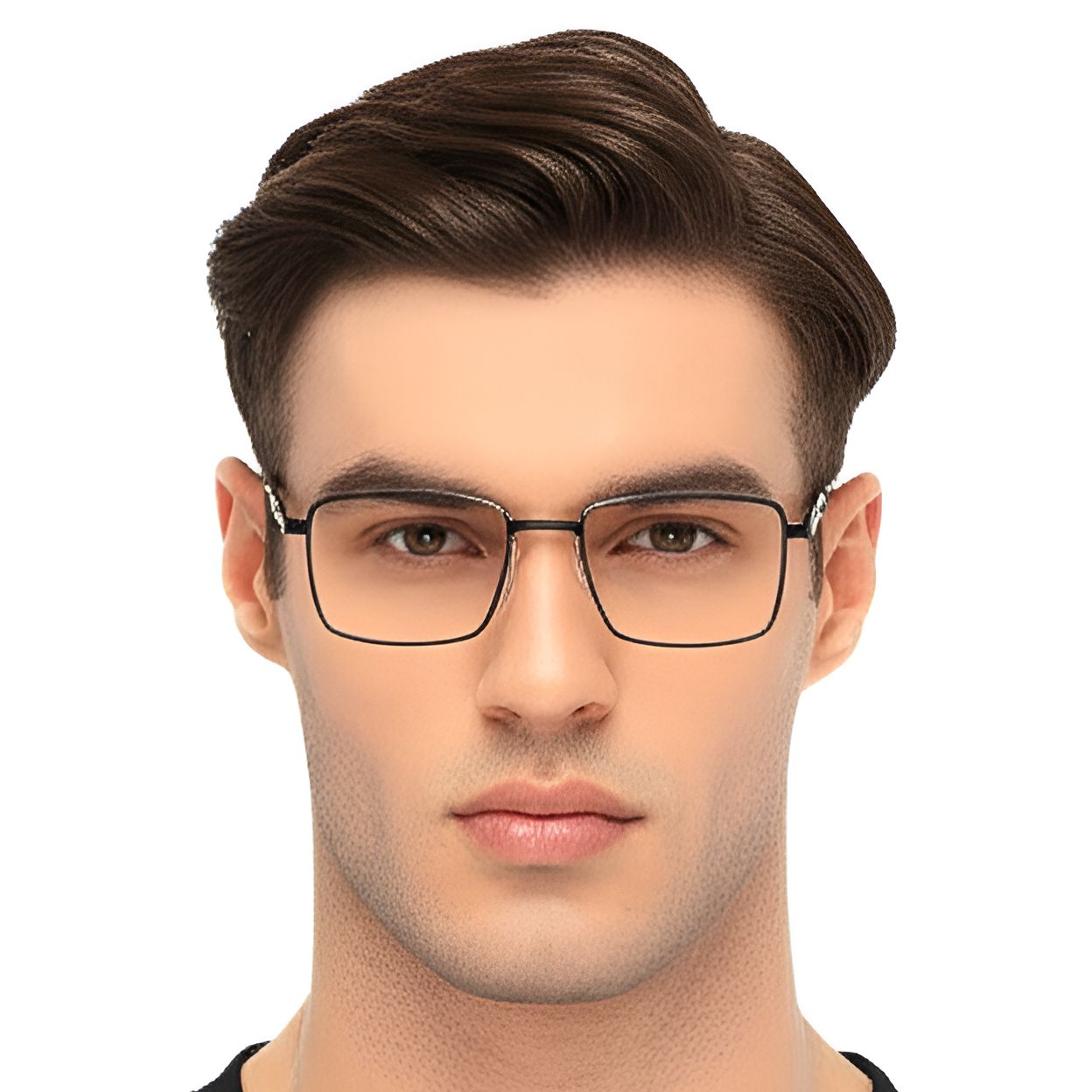 Rectangular Black Metal Glasses #BS0420-0270