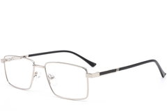Rectangular Silver Metal Glasses #BS0420-0272