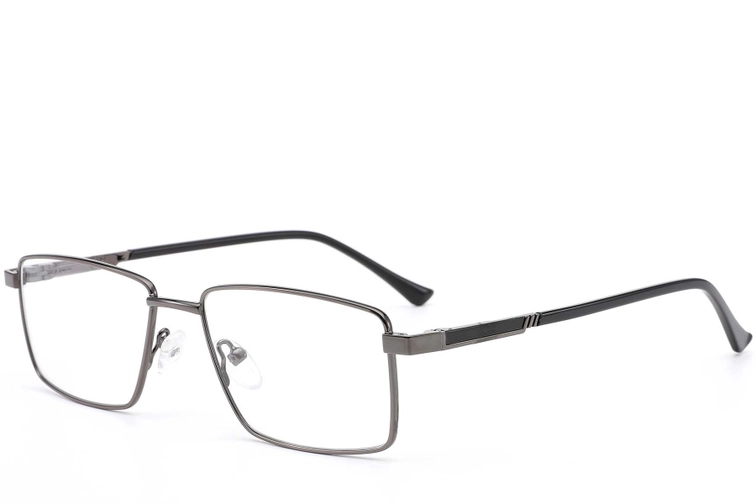 Rectangular Grey Metal Glasses #BS0420-0273
