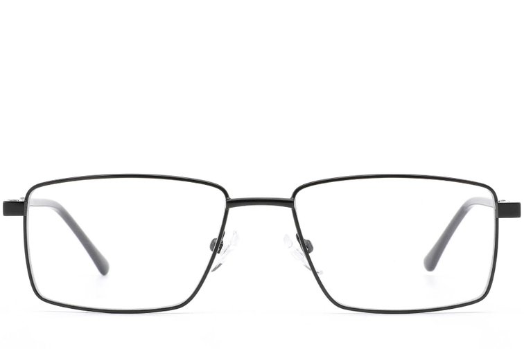 Rectangular Black Metal Glasses #BS0420-0274